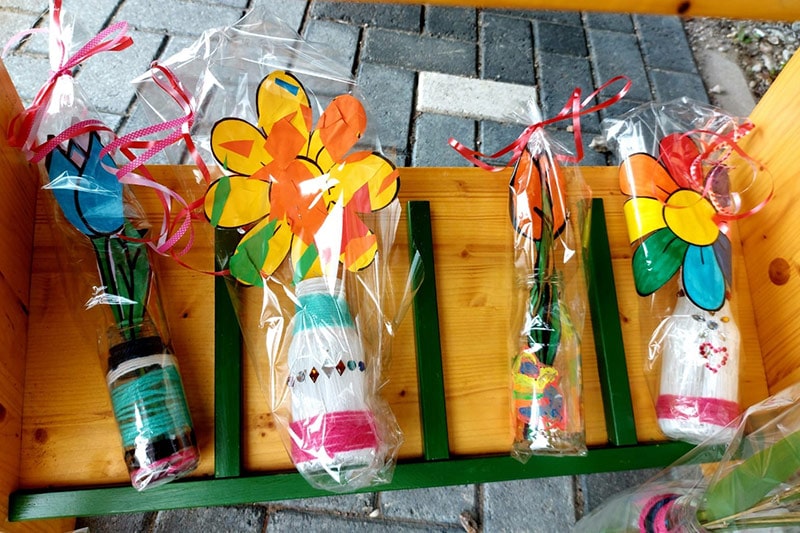 Verkoop bloemenvaasjes voor sponsoring #teamtoos